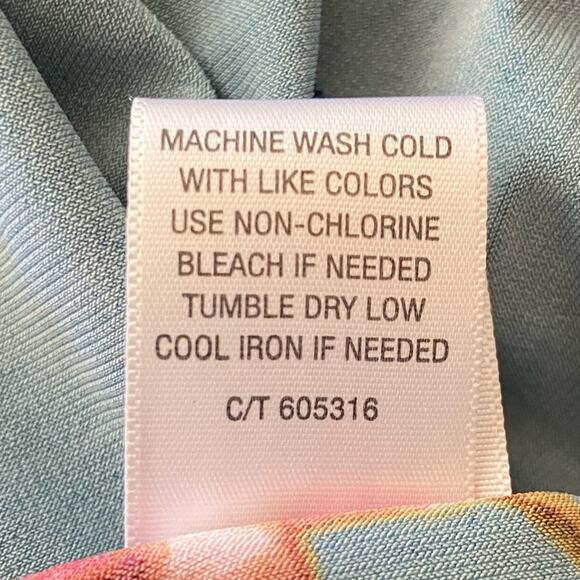 Roz & Ali Keyhole Shift Dress 3/4 Bell Sleeve Floral Print Women’s Size 1X - Picture 10 of 10